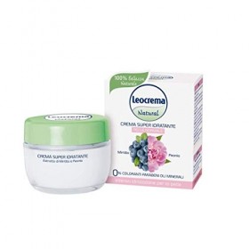 Leocrema Natural Crème visage super hydratante avec myrtille et pivoine 50 ml.