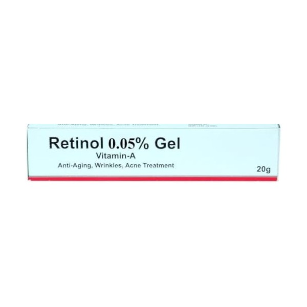 Healthymia Retinol Gel 0.05% Vitamin A Repairs Fine Lines & Wrinkles, Scar Treatment, Anti-Aging Formula
