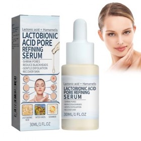 Sérum Visage Acide Lactobionique, Serum Visage Hydratant Rajeunissant, Peau Raffermie & Souple, Sérum Anti-Rides Anti-Vieilli