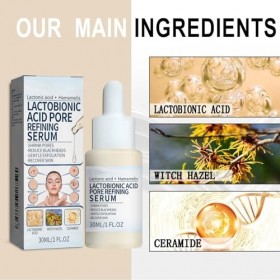 Sérum Visage Acide Lactobionique, Serum Visage Hydratant Rajeunissant, Peau Raffermie & Souple, Sérum Anti-Rides Anti-Vieilli