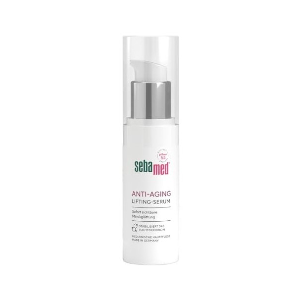 Sebamed Sérum liftant anti-âge à lacide hyaluronique sans parfum, soin du visage et hydratant, formule active avec complexe 