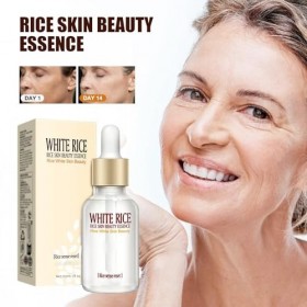 Sérum visage anti-rides au riz blanchissant,Essence vis/age correctrice et éclaircissante pour une hydratation en profondeur,...