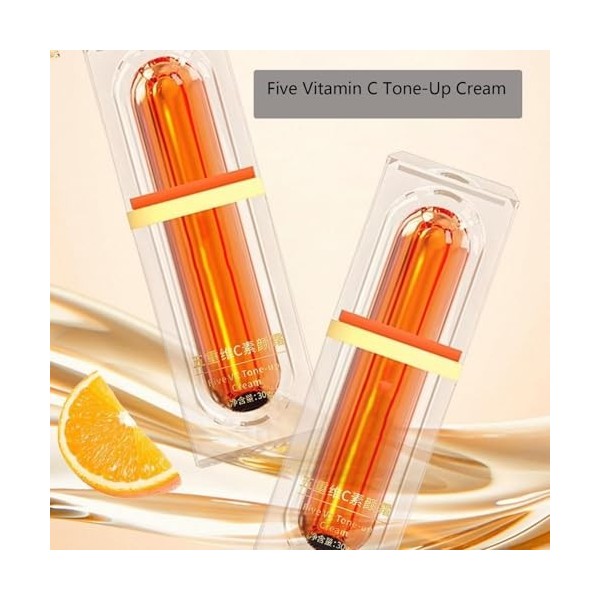Five Vitamine C Crème,éclaircissante Hydratante Profonde Crème,Maquillage VC Light Cremes visage,Creme Vitamine C Pour le Vis...