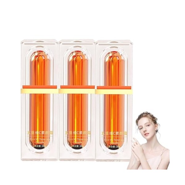 Five Vitamine C Crème,éclaircissante Hydratante Profonde Crème,Maquillage VC Light Cremes visage,Creme Vitamine C Pour le Vis...