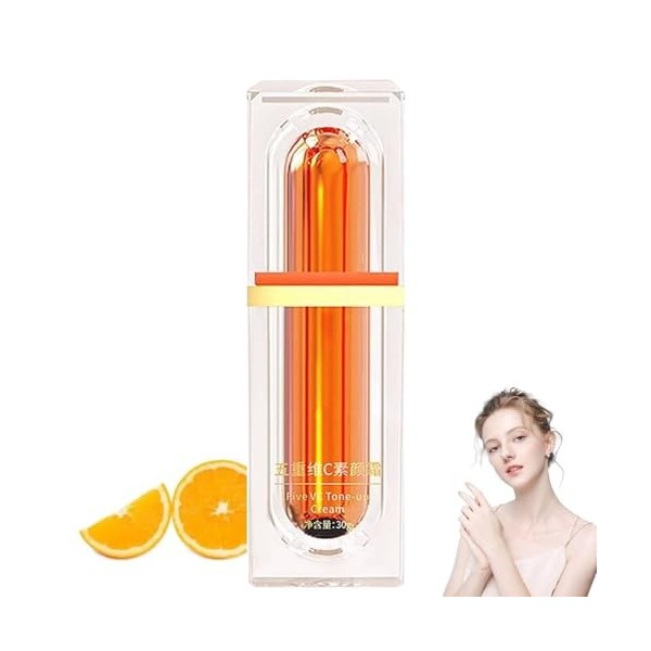 Five Vitamine C Crème,éclaircissante Hydratante Profonde Crème,Maquillage VC Light Cremes visage,Creme Vitamine C Pour le Vis...