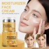 Crème Visage Au Curcuma Et À La Vitamine C, Hydratant Pour Le Visage, Crème Raffermissante Et Éclaircissante Au Curcuma, Cont...
