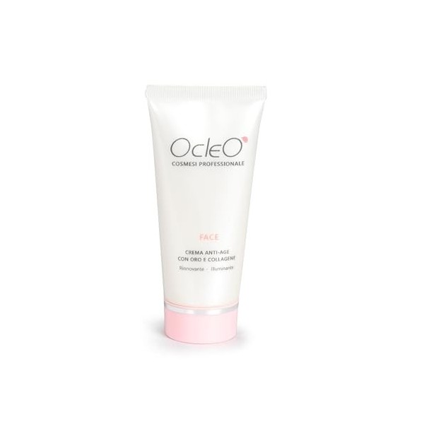 ocleò – Crème Anti-Age rinnovante et éclairant avec or et collagène 50ml 