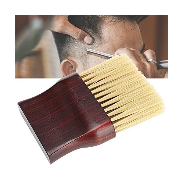 ANKROYU Brosse Plumeau pour Le Cou en Bois, Brosse de Nettoyage Professionnelle à Cou, Brosse avec Poils en Fibres Naturelles