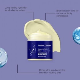 Crème hydratante au rétinol, Crème visage anti-âge, Soin hydratant visage au collagène, Crème liftante raffermissante, Réduct...