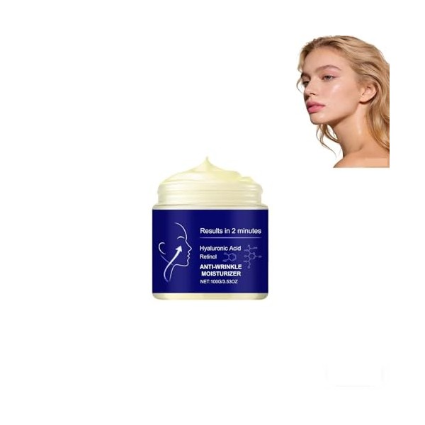 Crème hydratante au rétinol, Crème visage anti-âge, Soin hydratant visage au collagène, Crème liftante raffermissante, Réduct...