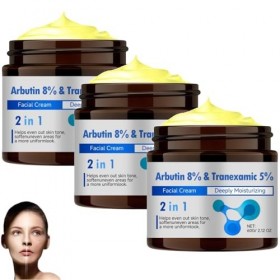 Alpha Arbutin Crèmes Blanchissantes Pour Le Visage,Creme Eclaircissante Peau Noir Puissant Visage,Creme Anti Tache Visagé,Crè...