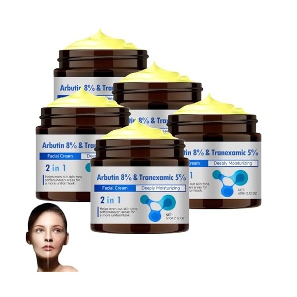 Alpha Arbutin Crèmes Blanchissantes Pour Le Visage,Creme Eclaircissante Peau Noir Puissant Visage,Creme Anti Tache Visagé,Crè...