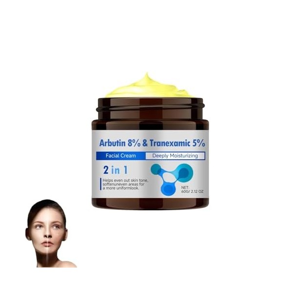 Alpha Arbutin Crèmes Blanchissantes Pour Le Visage,Creme Eclaircissante Peau Noir Puissant Visage,Creme Anti Tache Visagé,Crè...