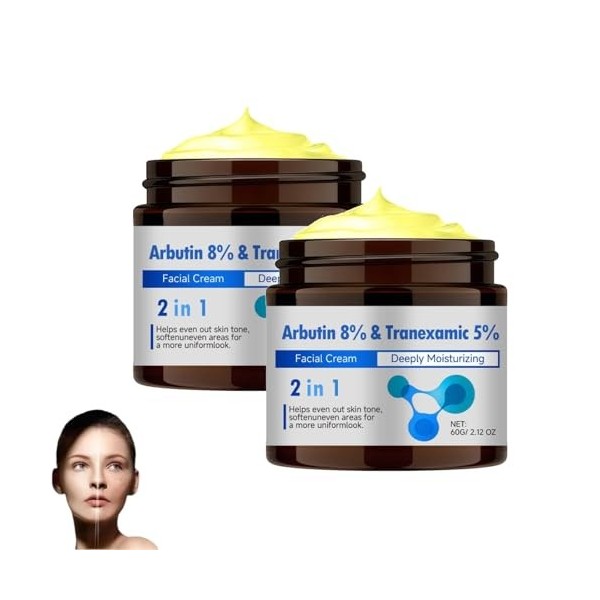 Alpha Arbutin Crèmes Blanchissantes Pour Le Visage,Creme Eclaircissante Peau Noir Puissant Visage,Creme Anti Tache Visagé,Crè...