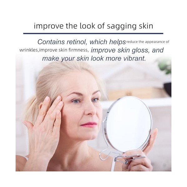 Crème pour le visage hydratante de jour et de nuit RETINOL et COLLAGEN - Crème anti-âge pour le visage et le cou, soin raffer...