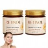 Lot de 2 crèmes hydratantes au rétinol contre le vieillissement de la peau, crème anti-âge au collagène au rétinol, sérum ant...