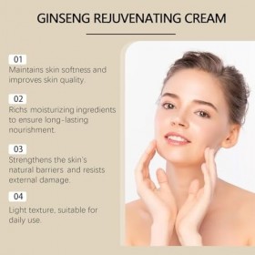 Crème rajeunissante au ginseng, crème visage quotidienne pour tous types de peau, crèmes hydratantes nourrissantes en profond...