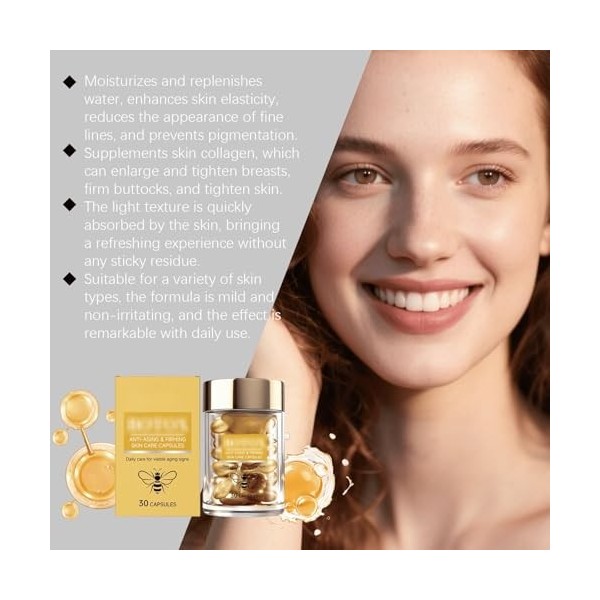 Feuchtigkeitsspendende Gesichtsserumkapseln - Formule de rayonnement feuchtigkeitsspendende, raffermissante et amplifiante - ...