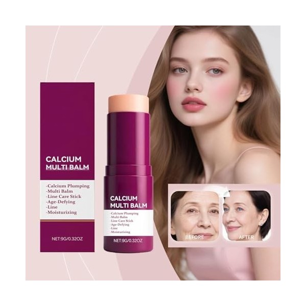 Baume Multi-Usage Calcium, Baume M/ulti-Usage Calcium Volume, Stick Hydratant Collagène, B/aume Anti-Rides, Soin Anti-Âge & H...