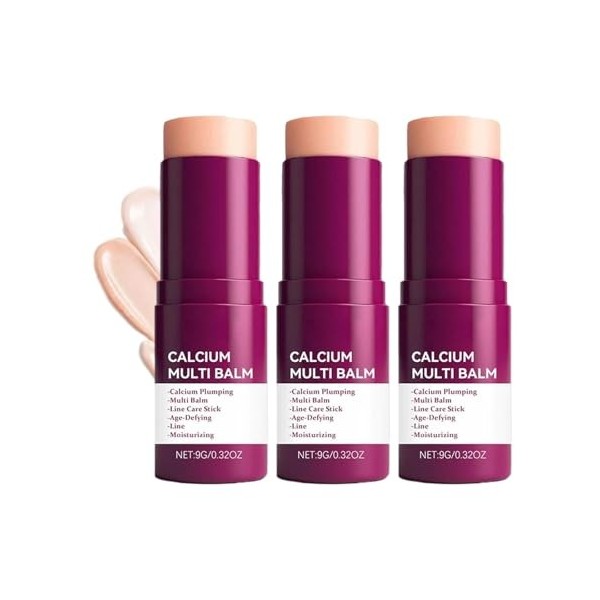 Baume Multi-Usage Calcium, Baume M/ulti-Usage Calcium Volume, Stick Hydratant Collagène, B/aume Anti-Rides, Soin Anti-Âge & H...