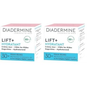 Diadermine Lift+ Hydratant Crème de Jour Anti-Rides Ultra Fermeté, Le Pot de 50ml Lot de 2 Crème Jour et Nuit
