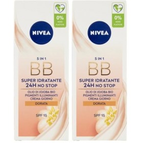 NIVEA Crème Hydratante Couleur Dorée 50 Ml.86701 Crèmes Pour Le Visage Et Des Masques Lot de 2 Crème Jour et Nuit