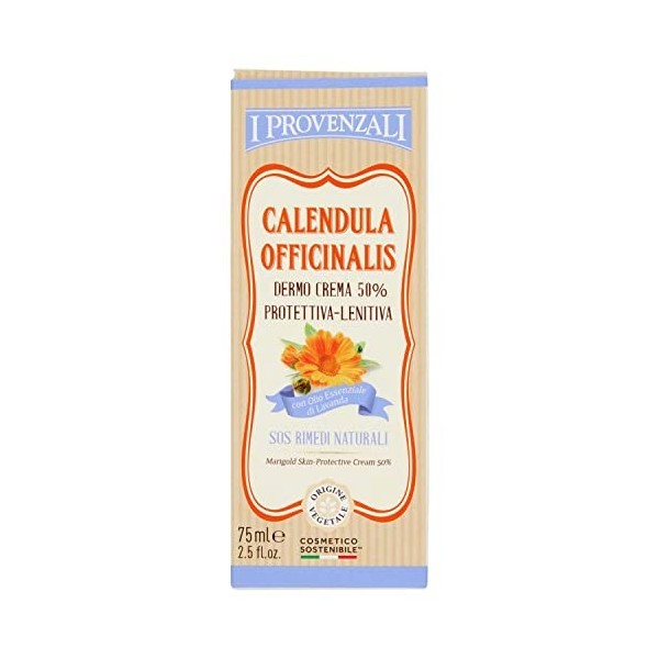 I Provenzali Calendula Officinalis Dermo Crema Protettiva - Lenitiva, 75 ml