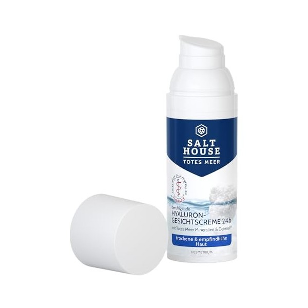 Salthouse Crème Visage à lAcide Hyaluronique 24h, 50ml, Contient Defensil®, Végétalien, Sans Parfum, Sans Cruauté, Pour Peau