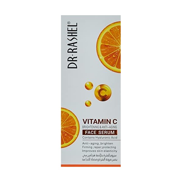 YCH Sérum à lacide hyaluronique pour femme avec vitamine C et E, aloe, hamamélis, huile de jojoba, thé vert, 30 ml