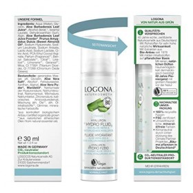 LOGONA Naturkosmetik Sérum hyaluronique à laloe vera bio hautement concentré et à lacide hyaluronique, Hydro Fluid hydrate 