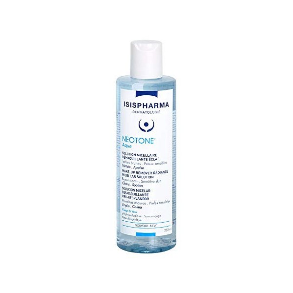 ISISPHARMA NEOTONE - Aqua - Solution Micellaire Démaquillante, Nettoie et Démaquille les Peaux Sensibles, Anti-taches Pigment...