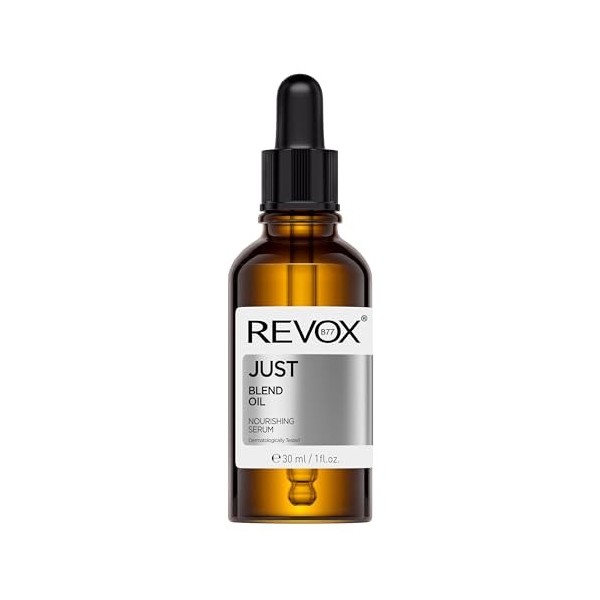 REVOX B77 - Just Blend Oil, 30 ml, Mélange DHuiles Visage Et Cou, Sérum Nourrissant, Hydrate Et Restaure LÉclat De La Peau, C...
