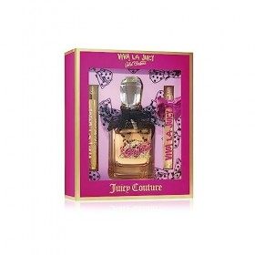 Juicy Couture Gold Couture, Coffret Trio Eau de Parfum Spray Vaporisateur pour Femme, Vaporisateur de Sac, Parfum Sensuel, Fl