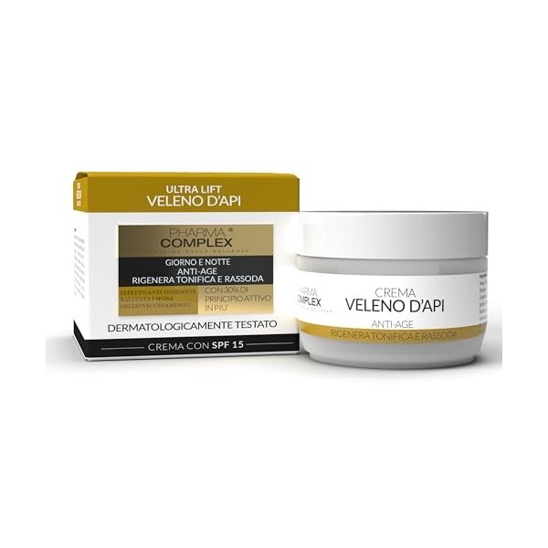 Crème visage femme Veleno DApi Ml 50 Made in Italy Antirides Anti-Traitement Régénérant Hydratant Jour Nuit Cosmétiques Beau