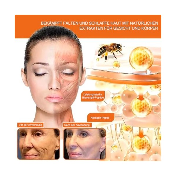 Bee Venom - Sérum Firming Stick 2025 - Sérum délimination des rides - Pour le visage et le corps - Naturel - Pour tous les t