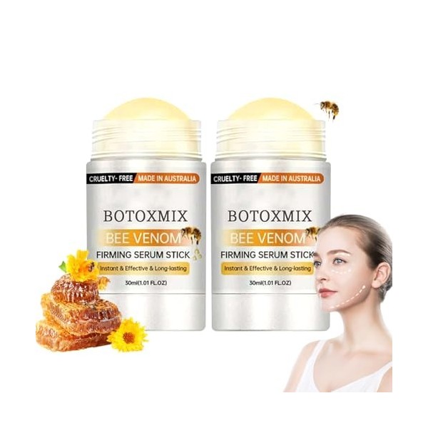 Bee Venom - Sérum Firming Stick 2025 - Sérum délimination des rides - Pour le visage et le corps - Naturel - Pour tous les t