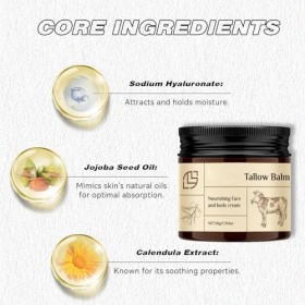 Crème De Suif, Suif De Bœuf Pour La Peau, Baume De Suif De Bœuf Et De Miel Crème De Soin Naturelle De Suif Pour La Peau Beurr