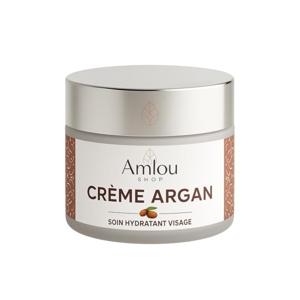 Crème Visage & Corps à lHuile dArgan Pure 50ml – Hydratante Anti-Âge, Rides & Taches, Peau Douce & Éclatante – Soin Naturel