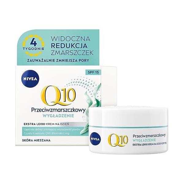 NIVEA Q10 Lissage Crème de Jour Anti-Rides Ultra Légère SPF 15,50 ml