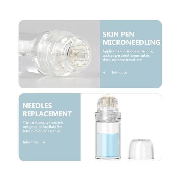 FOMIYES Micro-Aiguille Eau Soluble 20 Aiguilles Applicateur Pour Soins De La Peau Flacon Liquide Essence Visage Corps Pratiqu