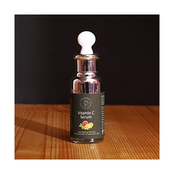 ATMANA Sérum À La Vitamine C Pour Le Visage, Sérum Anti-âge À Lacide Hyaluronique, Sérum Hydratant Et Éclaircissant Pour Les