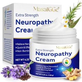 Crème pour neuropathie, crème apaisante pour neuropathie - Puissance maximale pour les pieds, les mains, les jambes et le dos