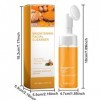 Hppsctink 2pcs Nettoyant facial au curcuma, mousse nettoyante au curcuma, nettoie en profondeur la peau du visage, réduit les