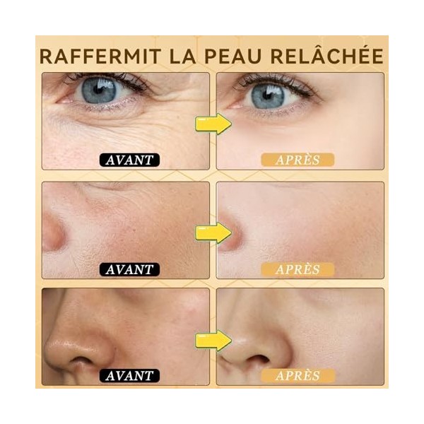 Stick de sérum raffermissant au venin dabeille, 2 Pièces Creme Venin DAbeille, Multi-Usage Crème Anti Ride pour l’Éliminati