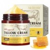 Beef Tallow for Skin, Suif de Bœuf Bio 100% Naturel & Miel, Beef Tallow Cream, Soins de la Peau au Suif de Bœuf, Crème Hydrat