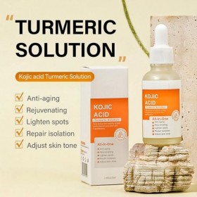 Sérum à lacide kojique et au curcuma, sérum hydratant éclaircissant pour les taches sombres, anti-rides, lignes fines, corre