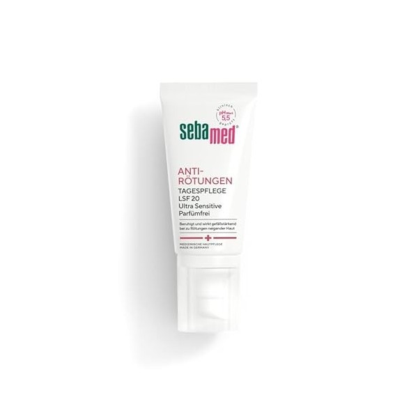 SEBAMED Soin de jour anti-rougeurs sans parfum SPF 20, réduit les rougeurs du visage, convient comme soin du visage à la rosa