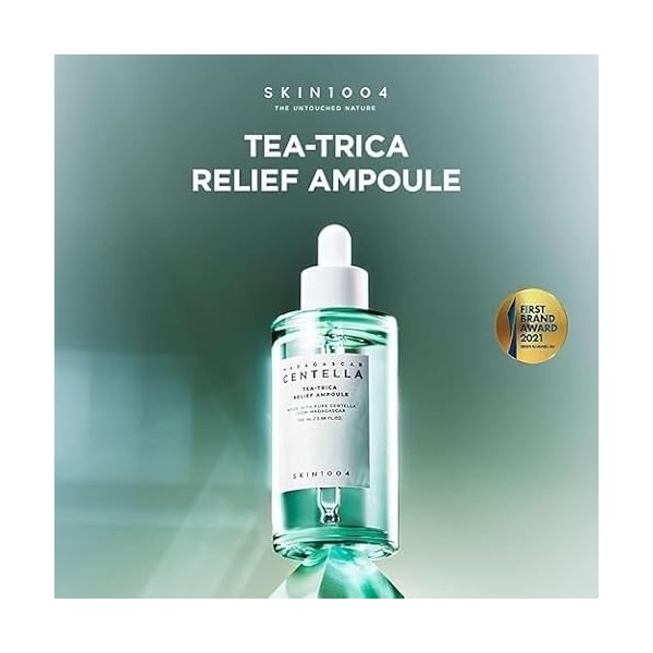 SKIN1004 Tea-Trica Relief Ampoule – Sérum Anti-Imperfections – Apaise les Peaux Acnéiques et Sensibles – Formule Non Comédogè