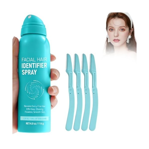 Mikabila 07 114g lhydratation et le soin de la peau 4 tondeuses à sourcils,Spray didentification des cheveux pour le corps 