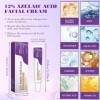 Sérum pour Visage à Lacide Azélaïque 12% Crème de soin peau Beauté avec Niacinamide et Vitamine C Crème Anti-acné Sérum pour
